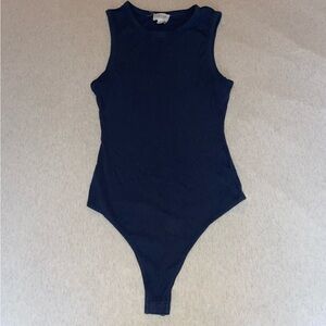 Le Lis Midnight Blue Ribbed Bodysuit